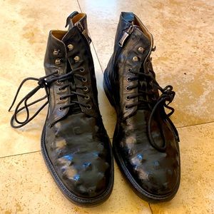 Vero cuoio black boots made in Italy size 10.